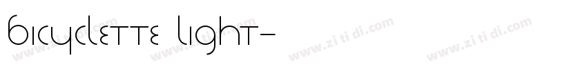 Bicyclette Light字体转换